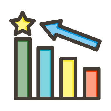 Saygınlık Yönetimi Vektör Kalın Çizgisi Kişisel ve Ticari Kullanım için Renk Simgesi