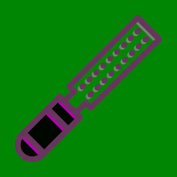 Rasp Vector Thick Line Colors Icon Für Den Persönlichen Und — Stockvektor