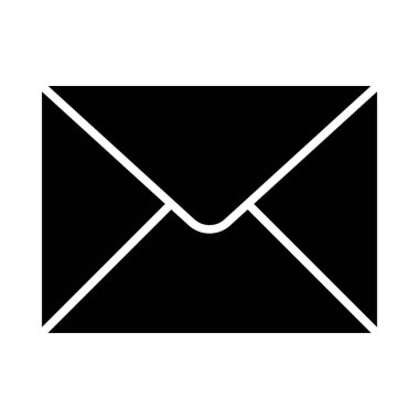 Kişisel ve Ticari Kullanım İçin E- posta Vektörü Glyph Simgesi