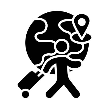 Kişisel ve ticari kullanım için Göç Vektörü Kabartma Simgesi