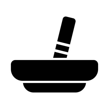 Kişisel ve Ticari Kullanım İçin Kül Tablası Vektörü Kabartma Simgesi