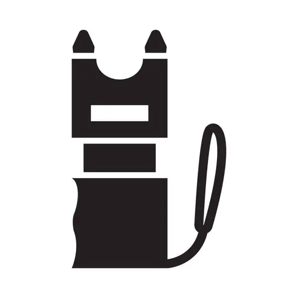 Stun Gun Vector Glyph Icon Para Uso Personal Comercial — Archivo Imágenes Vectoriales
