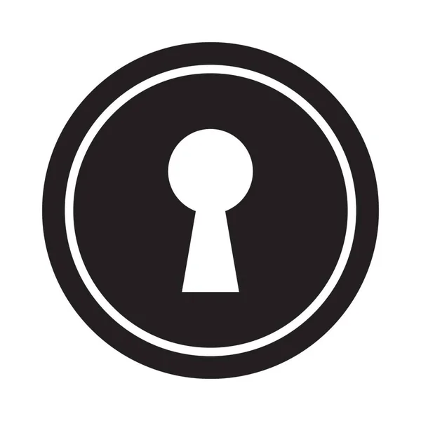 Keyhole Vector Glyph Ikona Pro Osobní Komerční Použití — Stockový vektor