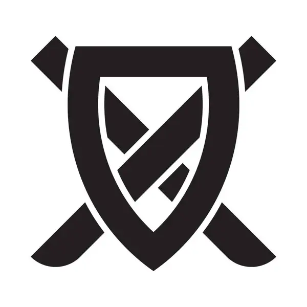Shield Vector Glyph Icon Voor Persoonlijk Commercieel Gebruik — Stockvector