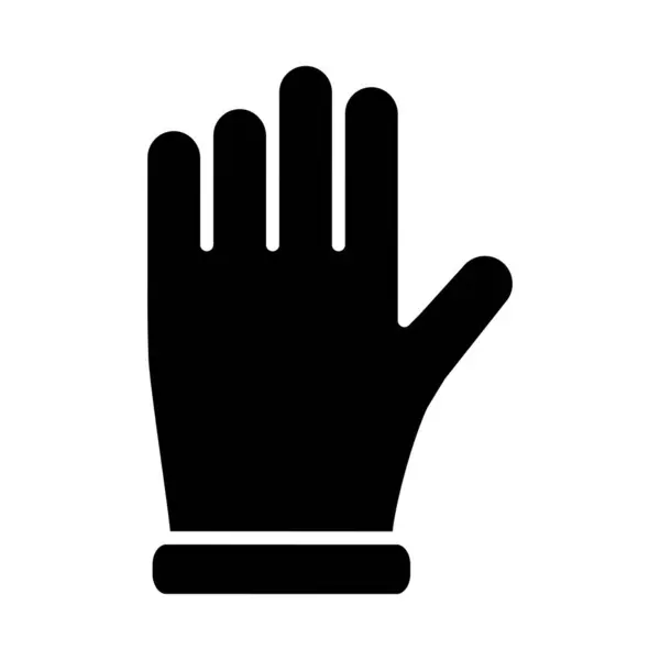 Handschoen Vector Glyph Icon Voor Persoonlijk Commercieel Gebruik — Stockvector