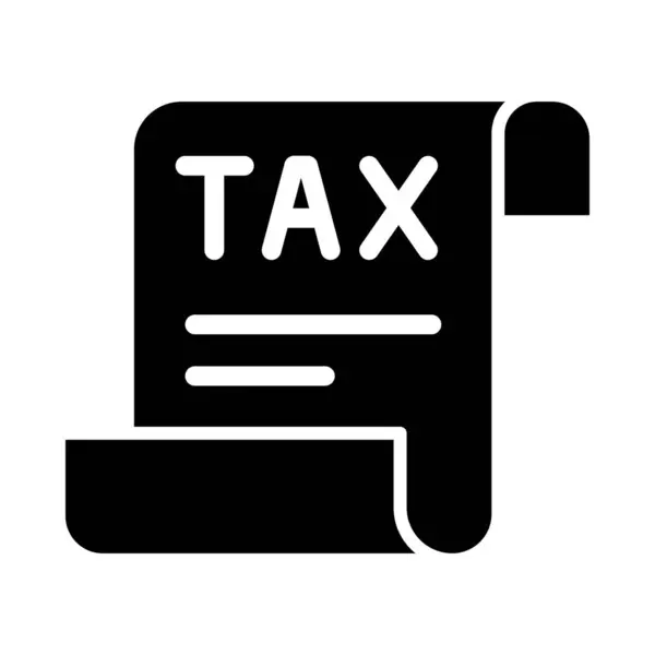 Tax Vector Glyph Icon Voor Persoonlijk Commercieel Gebruik — Stockvector