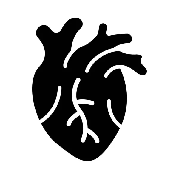 Icône Glyphe Vecteur Coeur Pour Usage Personnel Commercial — Image vectorielle