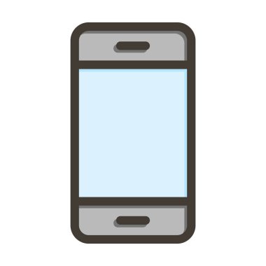 Kişisel ve ticari kullanım için Renk Simgesi Doldurulmuş Mobil Vektör Kalın Çizgisi