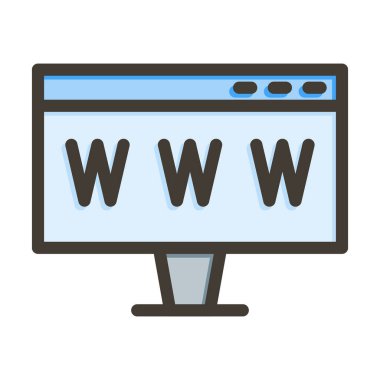 Kişisel ve Ticari Kullanım İçin Renk Simgesi Doldurulmuş Alan Vektörü Kalın Çizgisi