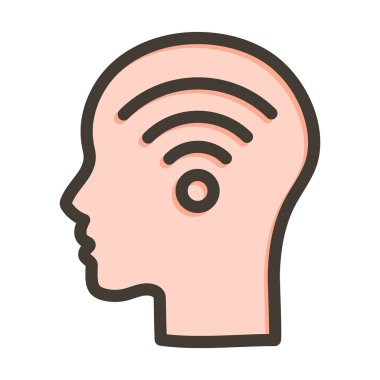 Kişisel ve ticari kullanım için Renk Simgesi Doldurulmuş Baş Vektör Kalın Çizgisi