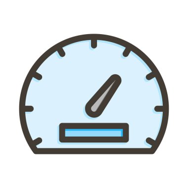 Kişisel ve Ticari Kullanım İçin Renk Simgesi Doldurulmuş Hız göstergesi Kalın Çizgisi