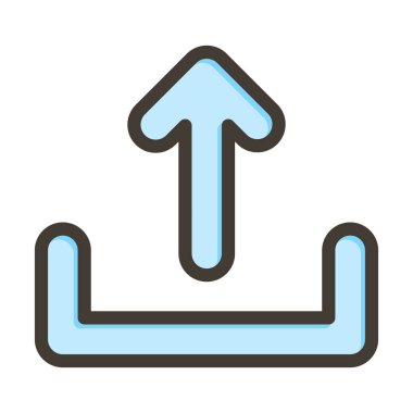 Kişisel ve ticari kullanım için Renk Simgesi Doldurulmuş Vektör Kalın Çizgisini Yükle