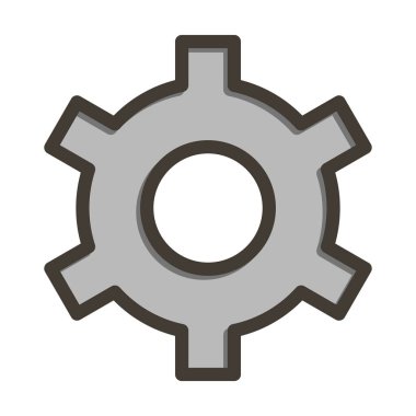 Kişisel ve Ticari Kullanım için Renk Simgesi Doldurulmuş Ayarlar Vektörü Kalın Satırı