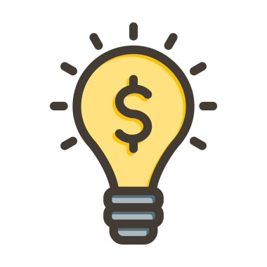 İş Vektörü Kalın Çizgisi Renk Simgesi Kişisel ve Ticari Kullanım İçin