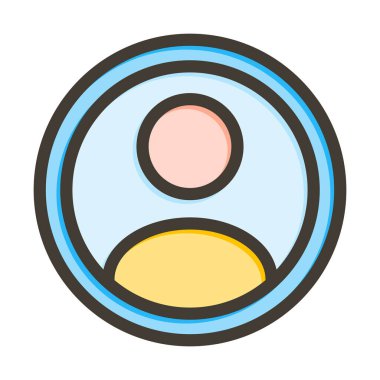 Kişinin Kişisel ve Ticari Kullanım İçin Renk Simgesi Doldurulmuş Kişi Kalın Çizgisi