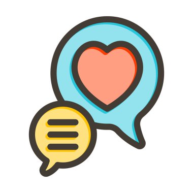 Kişisel ve Ticari Kullanım İçin Renk Simgesi Doldurulmuş Geribildirim Vektörü Kalın Çizgisi