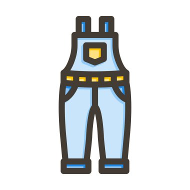 Kişisel ve Ticari Kullanım İçin Renk Simgesi Doldurulmuş Genel Vektör Kalın Çizgisi