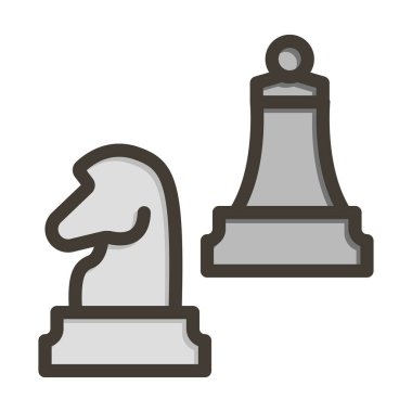 Strateji Vektörü Kalın Çizgisi Kişisel ve Ticari Kullanım İçin Renk Simgesi Dolduruldu