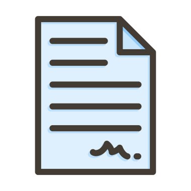 Anlaşmanın Kalın Çizgisi Kişisel ve Ticari Kullanım İçin Renk Simgesi Dolduruldu