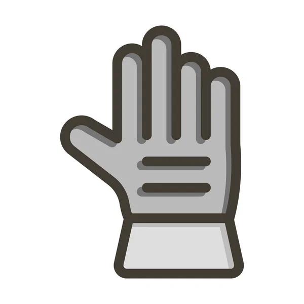 Перчатка Вектор Толстая Линия Заполненные Цвета Значок Личного Коммерческого Использования — стоковый вектор