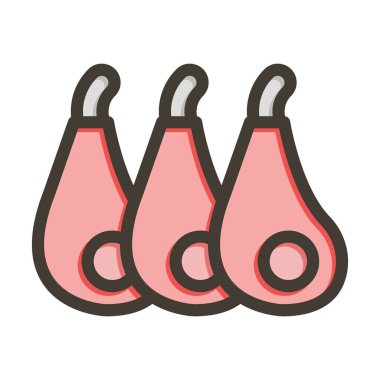 Kişisel ve ticari kullanım için Renk Simgesi Doldurulmuş Kuzu Vektörü Kalın Çizgisi