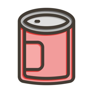 Kişisel ve ticari kullanım için Renk Simgesi Doldurulmuş Tin Vektör Kalın Çizgisi