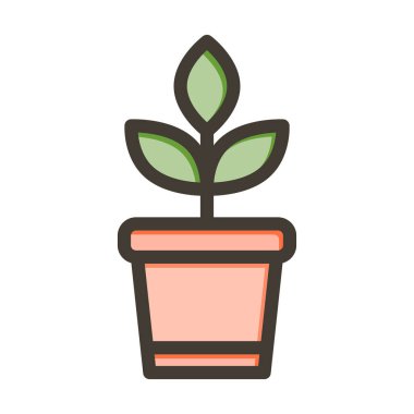 Santral Vektör Kalın Çizgisi Kişisel ve Ticari Kullanım için Renk Simgesi Dolduruldu