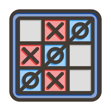 Kişisel ve ticari kullanım için Renk Simgesi Doldurulmuş Oyun Vektörü Kalın Çizgisi