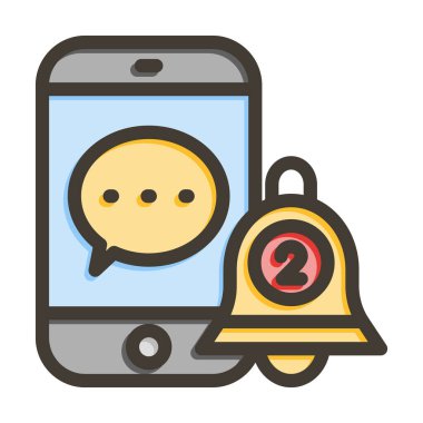 Kişisel ve ticari kullanım için Renk Simgesi Doldurulmuş Uyarı Vektörü Kalın Çizgisi