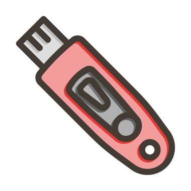 Kişisel ve ticari kullanım için Renk Simgesi Doldurulmuş Usb Sürücüsü Kalın Çizgisi