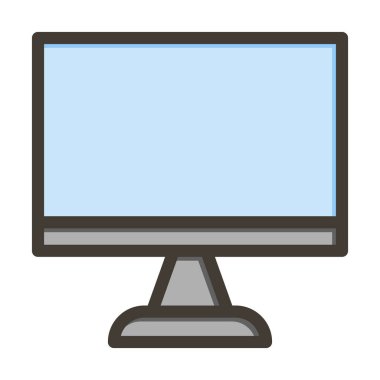 Kişisel ve ticari kullanım için Renk Simgesi Doldurulmuş Bilgisayar Ekran Vektörü Kalın Çizgisi