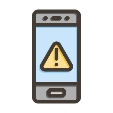 Kişisel ve ticari kullanım için Renk Simgesi Doldurulmuş Vektör Kalın Çizgisine Uyarı