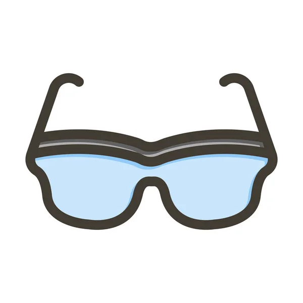 Brýle Vektor Tlusté Čáry Plné Barvy Ikona Pro Osobní Komerční — Stockový vektor