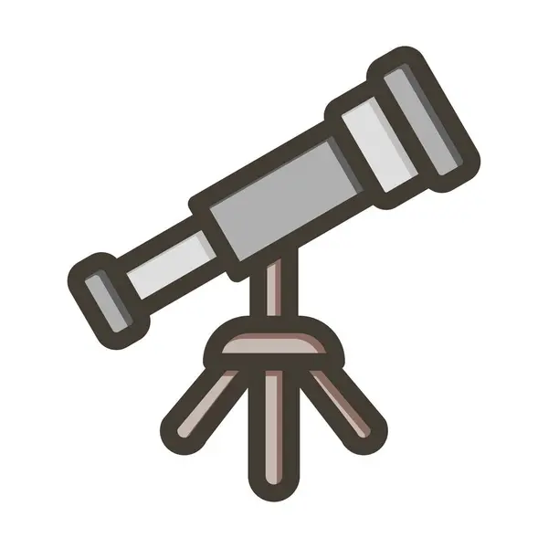 Телескоп Векторна Товста Лінія Заповнених Кольорів Піктограма Особистого Комерційного Використання — стоковий вектор