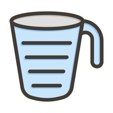 Kase Vektör Kalın Çizgisi Renk Simgesi Kişisel ve Ticari Kullanım İçin