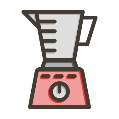 Kişisel ve Ticari Kullanım İçin Renk Simgesi Doldurulmuş Blender Vektör Kalın Çizgisi