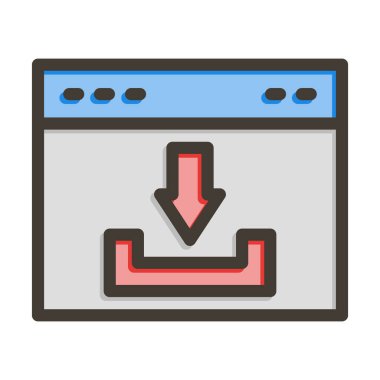 Kişisel ve ticari kullanım için Renk Simgesi Doldurulmuş Vektör Kalın Satırı İndir