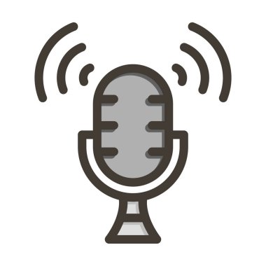 Hava Vektörü Kalın Çizgisinde Kişisel ve Ticari Kullanım İçin Renk Simgesi Dolduruldu