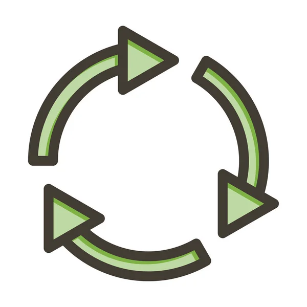 Recycle Vector Thick Line Colors Icon Für Den Persönlichen Und — Stockvektor