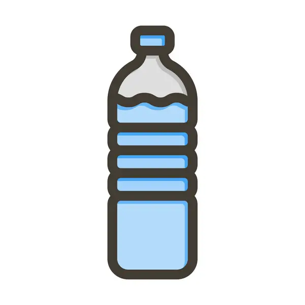 Plastikflaschen Vector Thick Line Colors Icon Für Den Persönlichen Und — Stockvektor