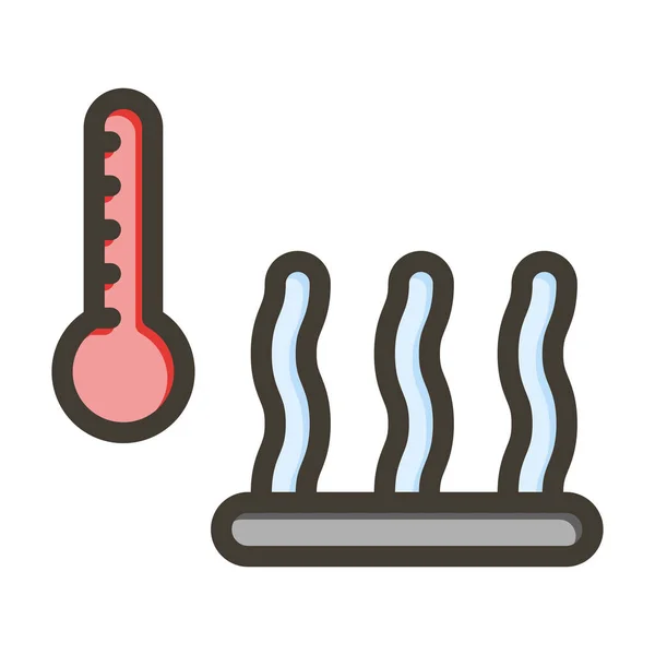 Thermal Vector Thick Line Colors Icon Für Den Persönlichen Und — Stockvektor
