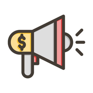 Kişisel ve Ticari Kullanım İçin Renk Simgesi Doldurulmuş Promosyon Vektörü Kalın Çizgisi