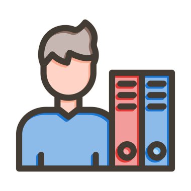 Yük Vektörü Kalın Çizgisi Kişisel ve Ticari Kullanım için Renk Simgesi Dolduruldu