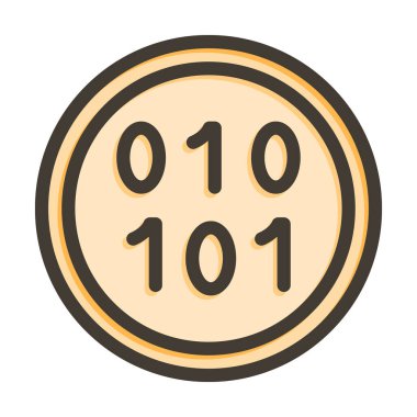 Kişisel ve ticari kullanım için Renk Simgesi Doldurulmuş İkili Vektör Kalın Çizgisi