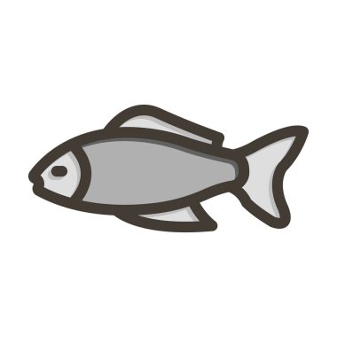 Koi Vektör Kalın Çizgisi Kişisel ve Ticari Kullanım için Renk Simgesi Dolduruldu