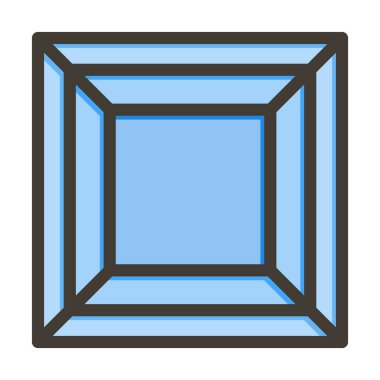 Oda Vektörü Kalın Çizgisi Kişisel ve Ticari Kullanım İçin Renk Simgesi Dolduruldu