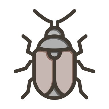 Böcek Vektörü Kalın Çizgisi Kişisel ve Ticari Kullanım için Renk Simgesi Dolduruldu