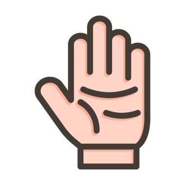 Kişisel ve ticari kullanım için Renk Simgesi Doldurulmuş El Vektörü Kalın Çizgisi