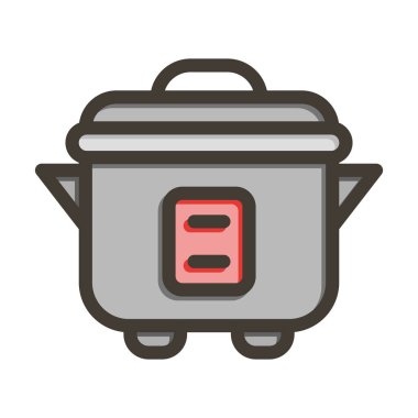 Crock Ot Vektör Kalın Çizgisi Renk Simgesi Kişisel ve Ticari Kullanım İçin