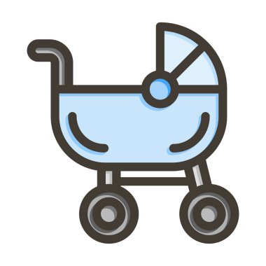 Gezgin Vektör Kalın Çizgisi Kişisel ve Ticari Kullanım için Renk Simgesi Dolduruldu